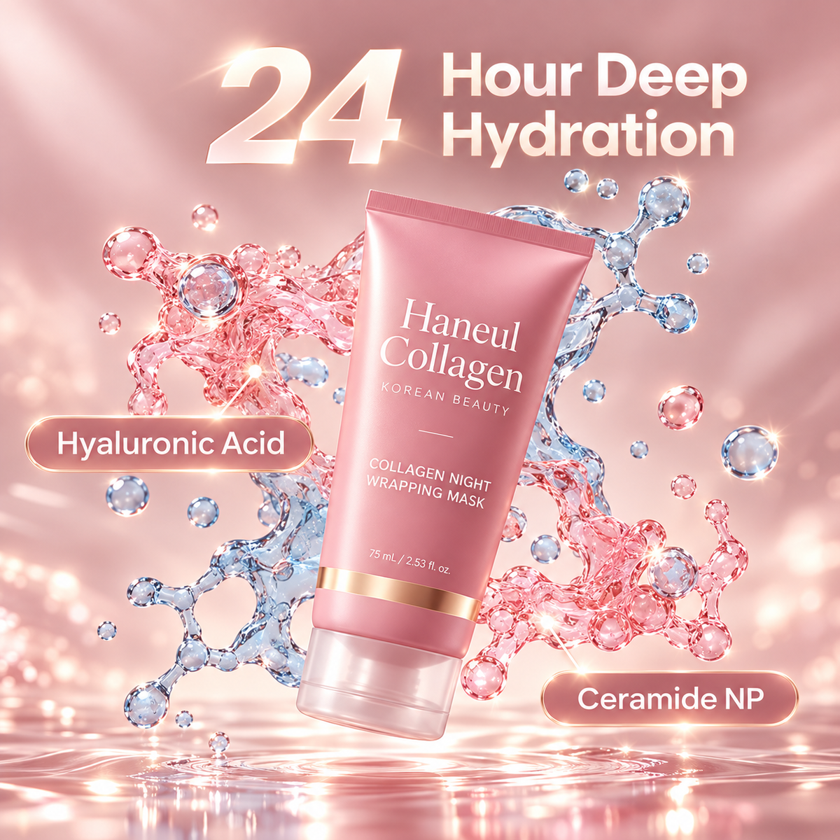 Korean Collagen Night Wrapping Mask – Hyaluronic Acid & Ceramide – 75ml