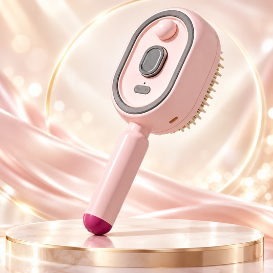 Rechargeable Ionic Hair Straightening Brush – Anti-Frizz Smoothing Comb
