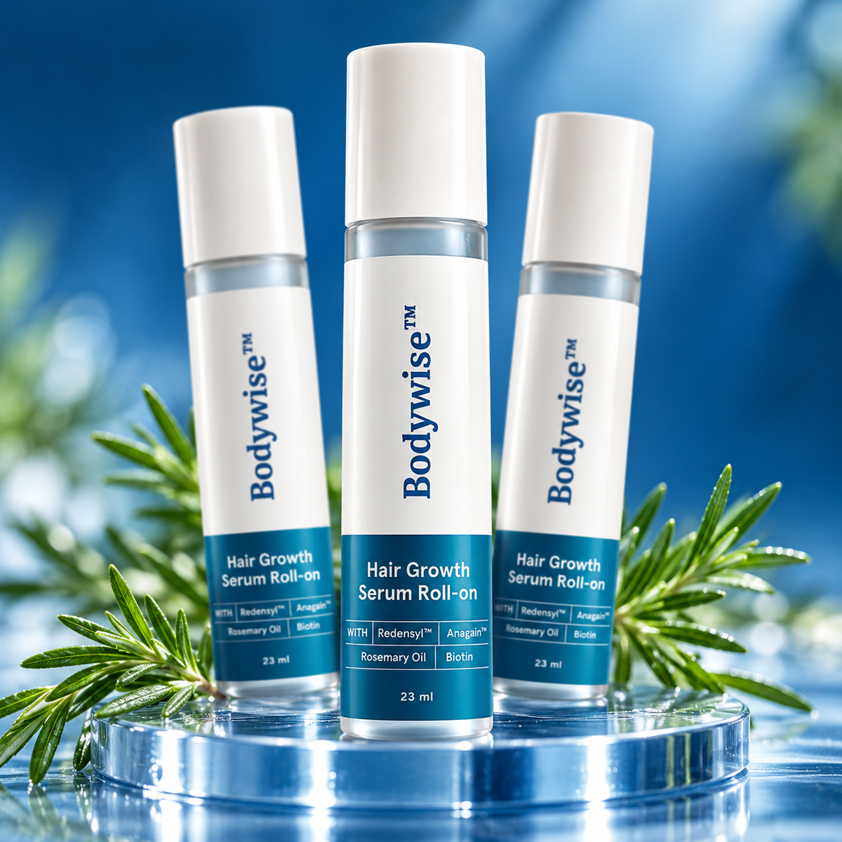 Body Wise Hair & Scalp Serum Roll-On – Rosemary Oil, Redenex™ & Anaflex™
