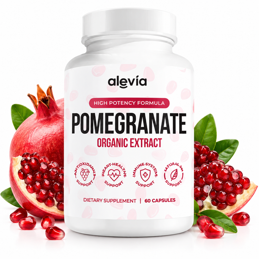 Alevia Organic Pomegranate Extract Capsules – Antioxidant & Daily Wellness Support – 60 Capsules
