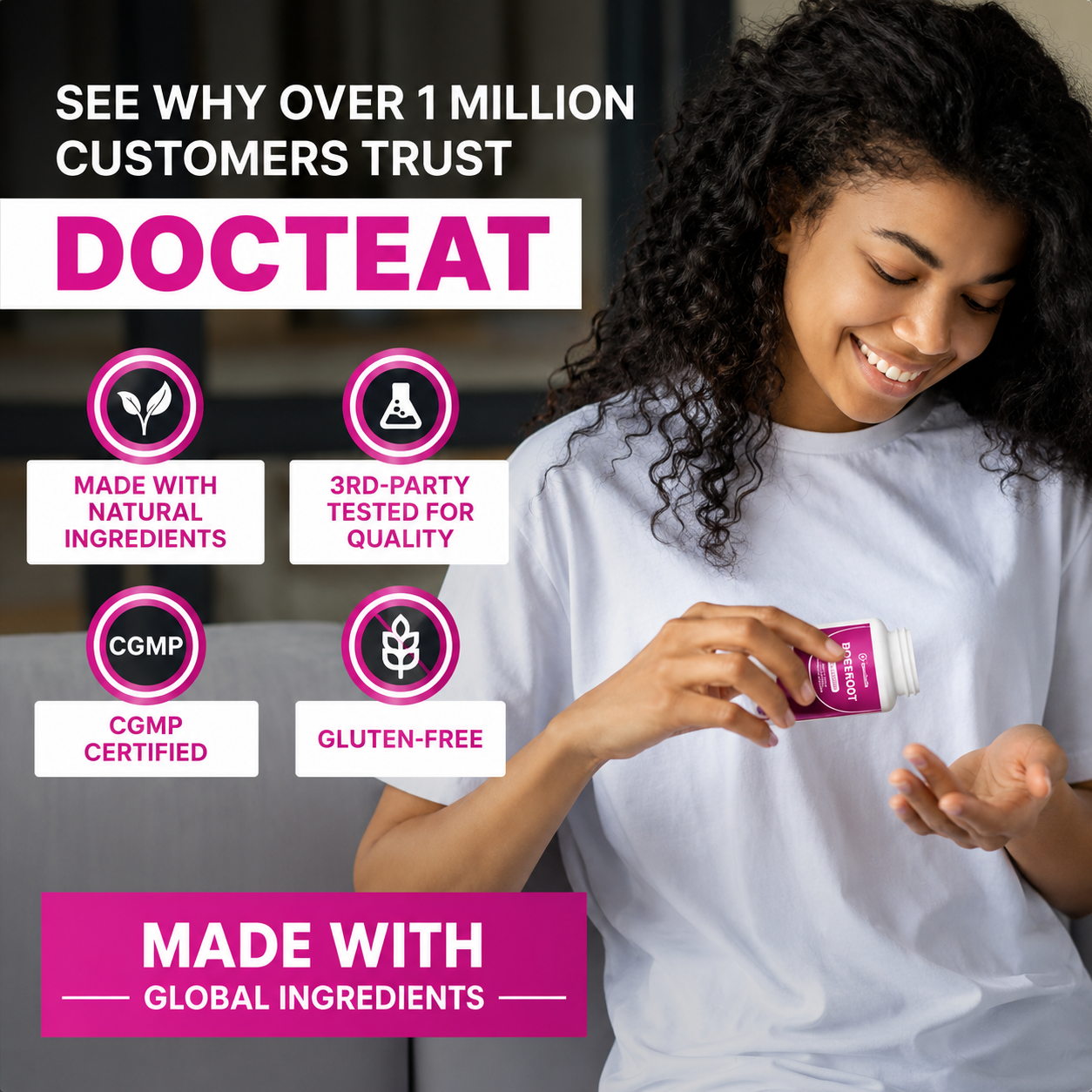 Docteat Organic Beetroot Capsules 3600mg – Beet Root Supplement – 30 Day Supply