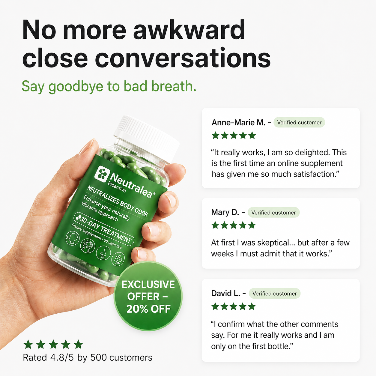 Neutralea™ Natural Anti-Odor Supplement