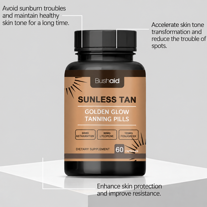 Sunless Tan Tanning Pills – Astaxanthin, Lycopene & Fenugreek – 60 Capsules