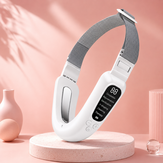 EMS Microcurrent Facial & Double Chin Massager – Face & Neck Lifting Device