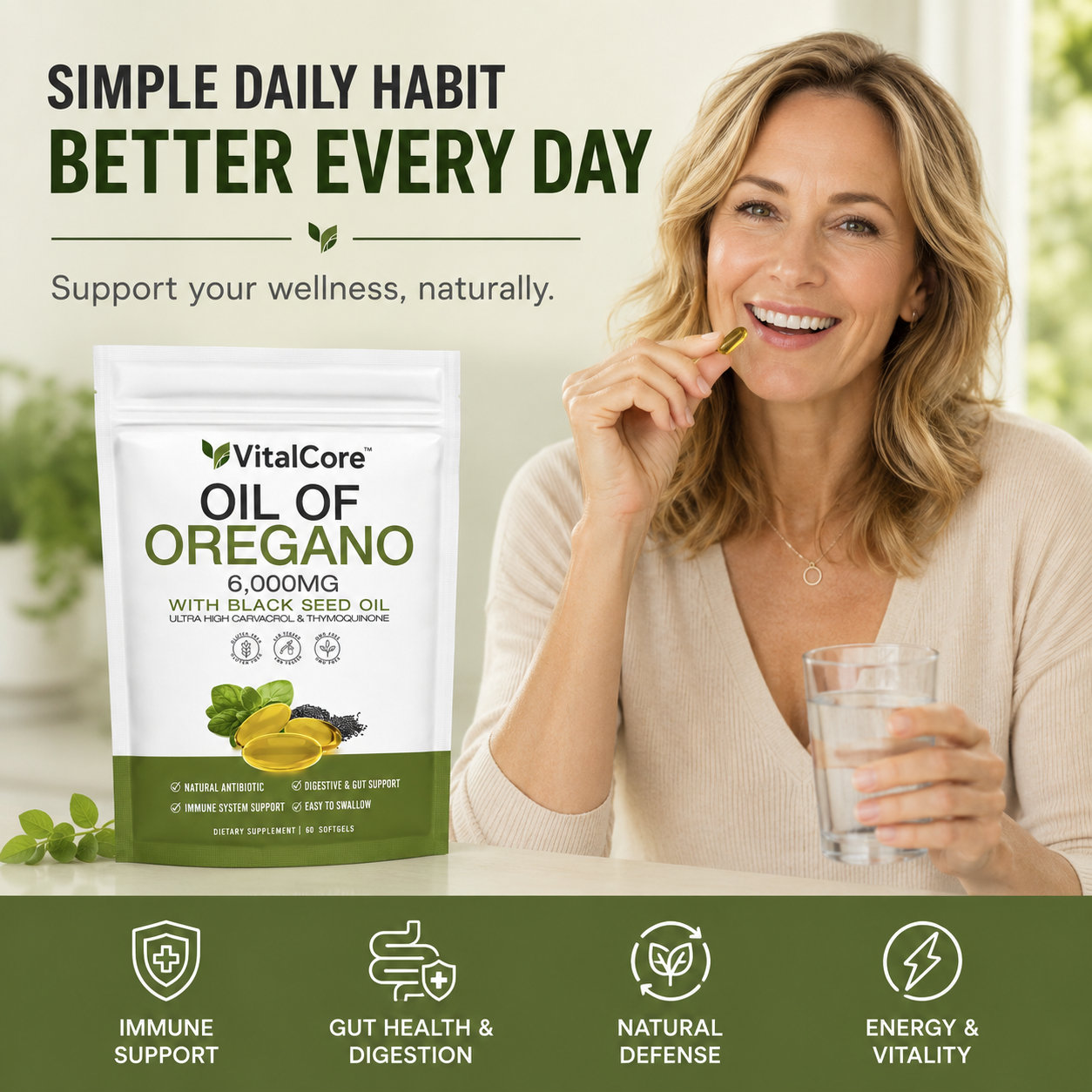 VitalCore™ Oregano & Black Seed Wellness Softgels