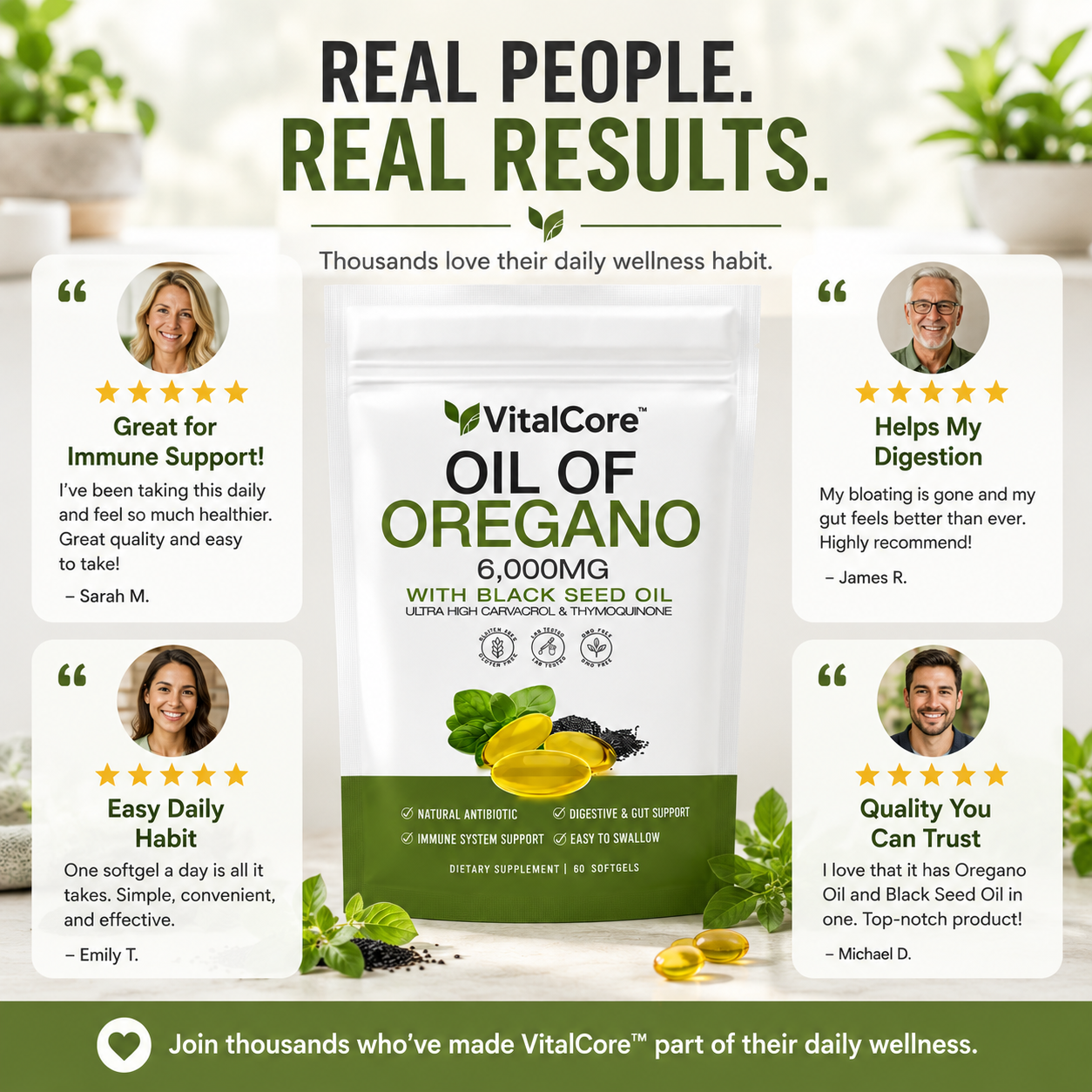 VitalCore™ Oregano & Black Seed Wellness Softgels