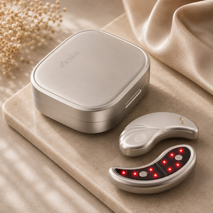 LED Under Eye Therapy Device – Red Light & EMS Eye Massager for Puffiness, Dark Circles & Fine Lines