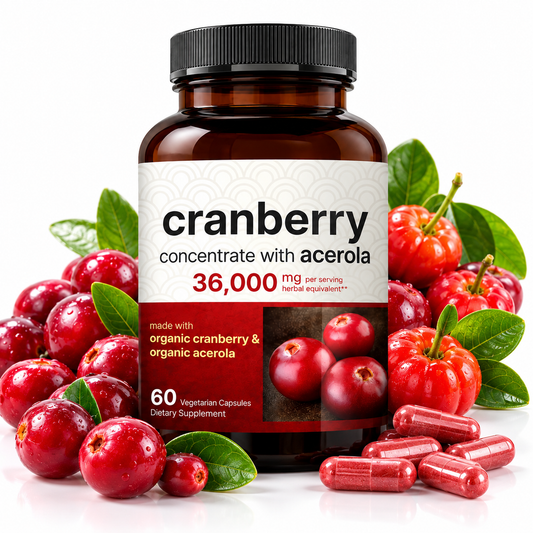 NatureBell Cranberry 36,000mg with Acerola – 60 Vegetarian Capsules
