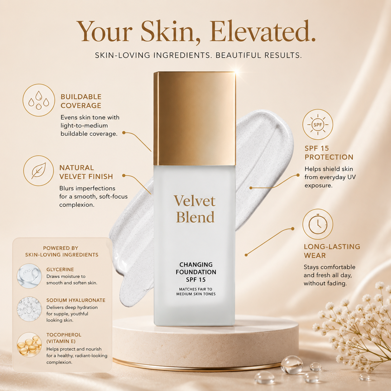 Velvet Blend™ Changing Foundation SPF 15