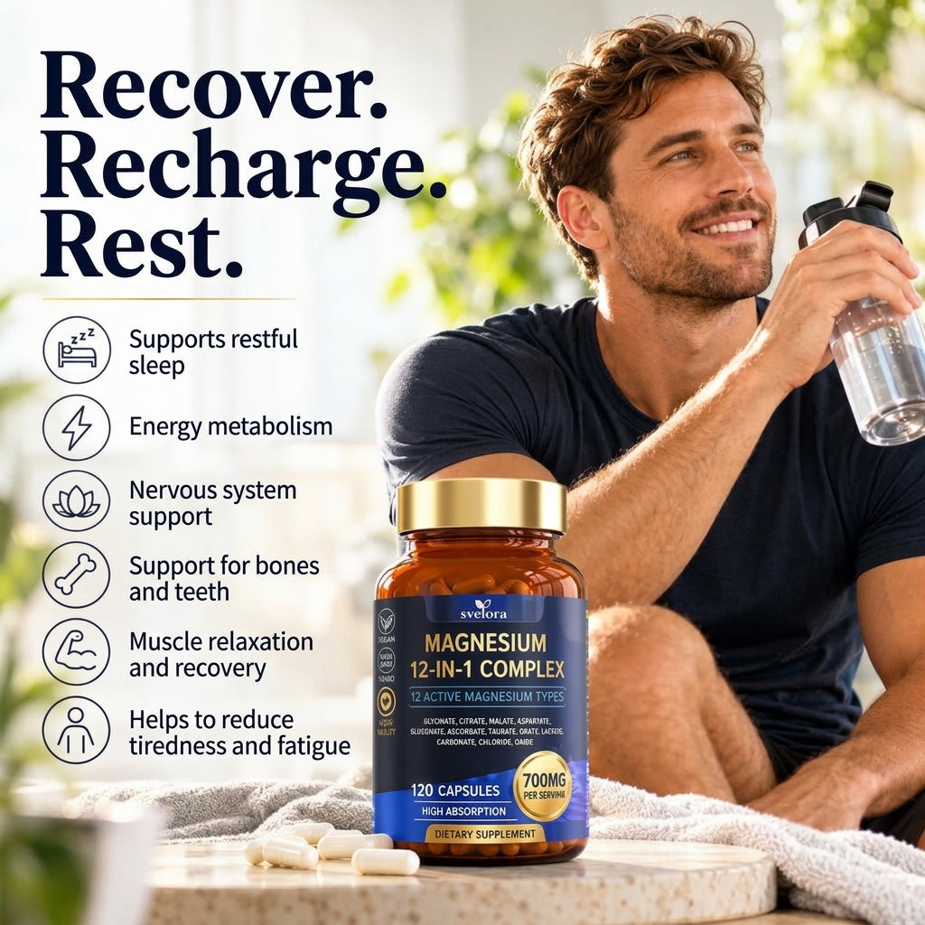 Magnesium 12-in-1 Complex – 12 Forms of Magnesium, Complex, 120 Capsules