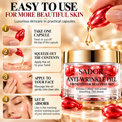 Anti-Age Serum Capsules for the Face – Anti-Wrinkle Essence Oil, 30 Capsules