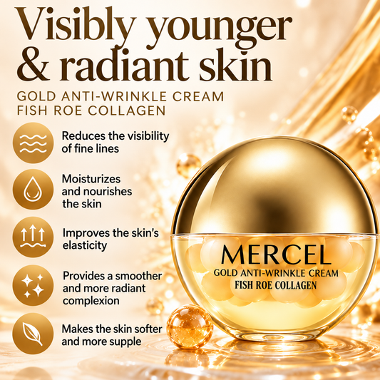 Face Cream with Collagen & Fish Roe Extract – Anti-Age with Golden Pearls – 70 g