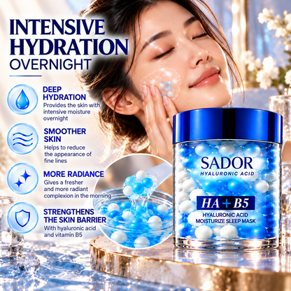 Hyaluronic Acid HA+B5 Night Mask – Moisturising Face Mask with Vitamin B5 – 120 g