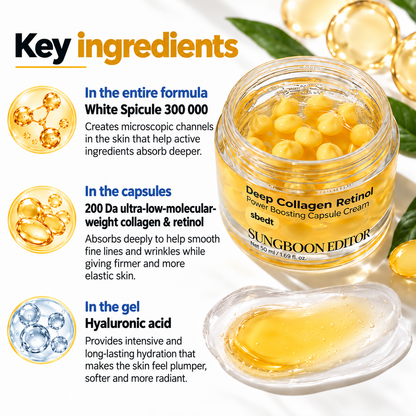 Deep Collagen Retinol Capsule Cream – Collagen, Retinol & Hyaluronic Acid – 50 ml