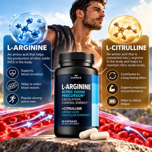 L-Arginine + L-Citrulline – Amino Acids for Training – 60 Capsules