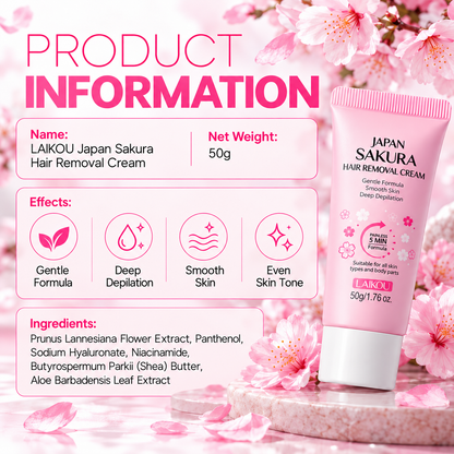 Japan Sakura Hair Removal Cream – Quick & Gentle Hair Removal 50 g