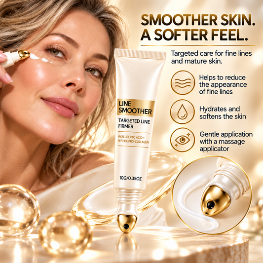 LINE SMOOTHER Anti-Age Cream for Fine Lines with Hyaluronic Acid & Peptides – 10 g