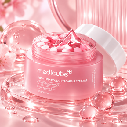 PDRN Pink Collagen Capsule Cream – Salmon DNA, Niacinamide & Hyaluronic Acid Face Moisturizer
