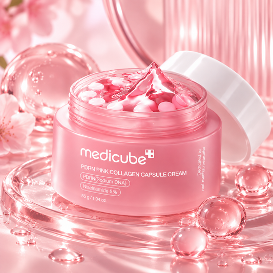 PDRN Pink Collagen Capsule Cream – Salmon DNA, Niacinamide & Hyaluronic Acid Face Moisturizer