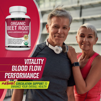 Organic Beet Root 2040mg Supplement – 90 Tablets