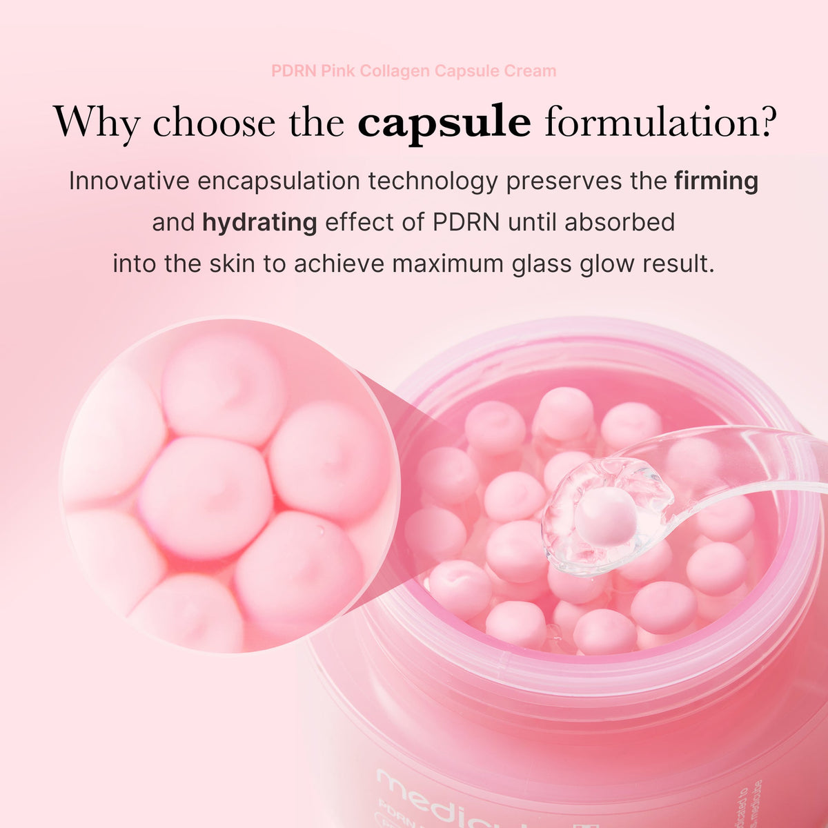 PDRN Pink Collagen Capsule Cream – Salmon DNA, Niacinamide & Hyaluronic Acid Face Moisturizer