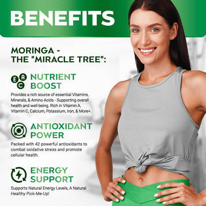 Rosabella Moringa Capsules – Moringa Leaf Powder Supplement – 30 Day Supply