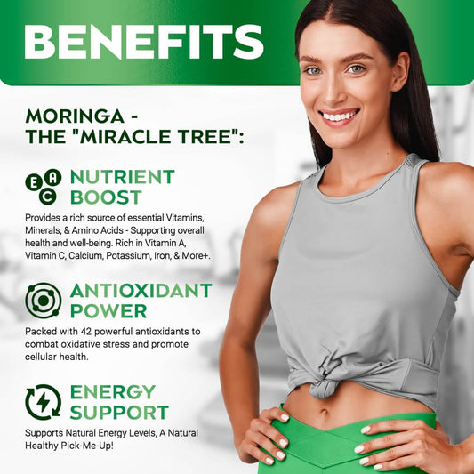 Rosabella Moringa Capsules – Moringa Leaf Powder Supplement – 30 Day Supply
