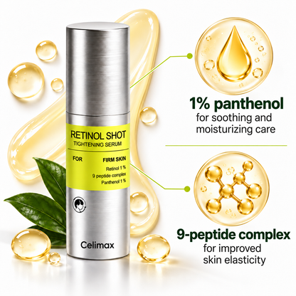 Retinol Shot Tightening Set – 3-piece skincare set with retinal, peptides & panthenol