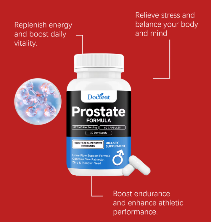 Docteat Prostate Support Supplement – Saw Palmetto, Zinc & Pumpkin Seed – 60 Capsules