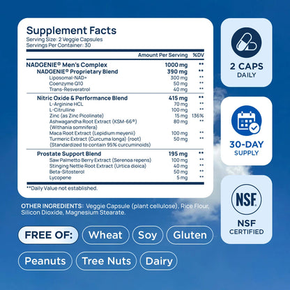 NAD+ for Men – Daily Wellness & Vitality Support Capsules