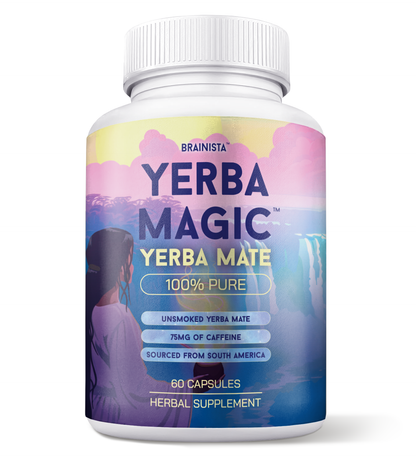 Yerba Mate Capsules 375mg – Natural Caffeine Energy & Focus – 60 Capsules