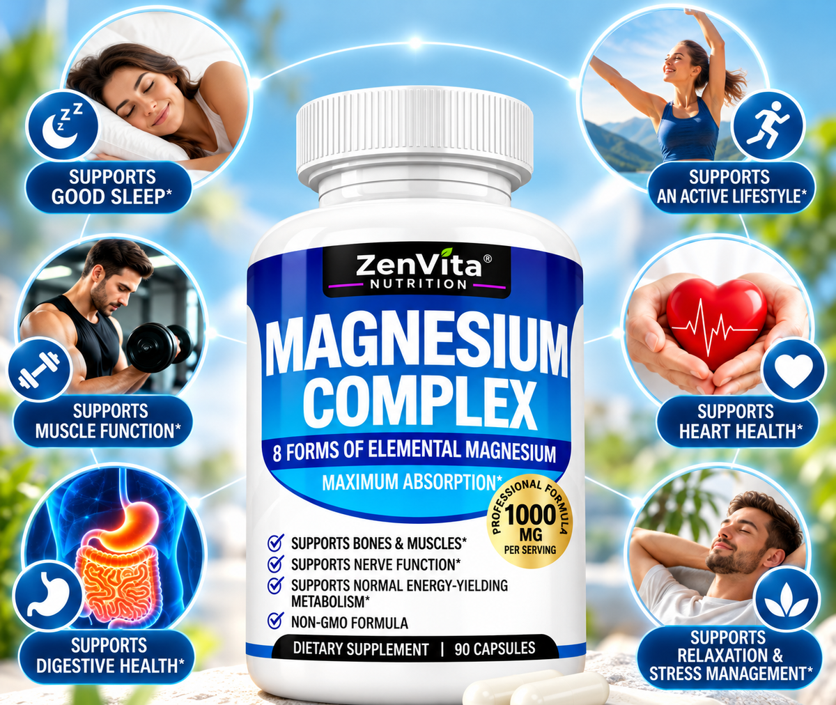 Magnesium Complex 8-in-1  – 90 Capsules