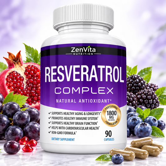 Resveratrol Complex 1800mg – 90 Capsules Dietary Supplement