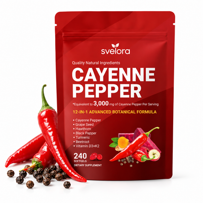 Cayenne Pepper 3000 mg – 12-in-1 Botanical Formula – 240 Softgels