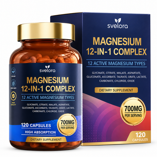 Magnesium 12-in-1 Complex – 12 Forms of Magnesium, Complex, 120 Capsules