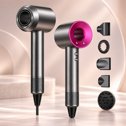 High-Speed Hair Dryer 1500W with Ionic Technology & 5 Styling Attachments