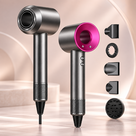 High-Speed Hair Dryer 1500W with Ionic Technology & 5 Styling Attachments