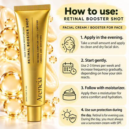 Arencia Vitamin C + Retinal Booster Duo – Face Care for Radiance & Firmer Skin, 2 × 30 ml
