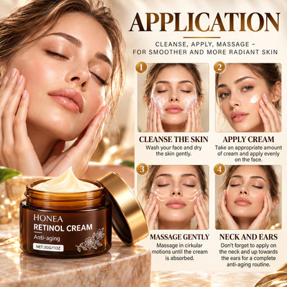 Retinol Face Cream – Anti-Aging with Vitamin C, Peptides & Hyaluronic Acid – 30 g