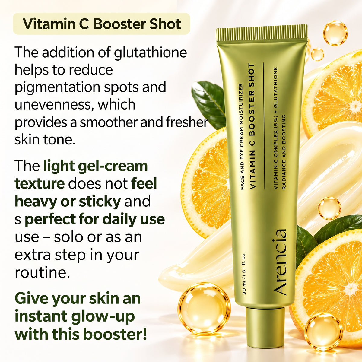 Arencia Vitamin C + Retinal Booster Duo – Face Care for Radiance & Firmer Skin, 2 × 30 ml