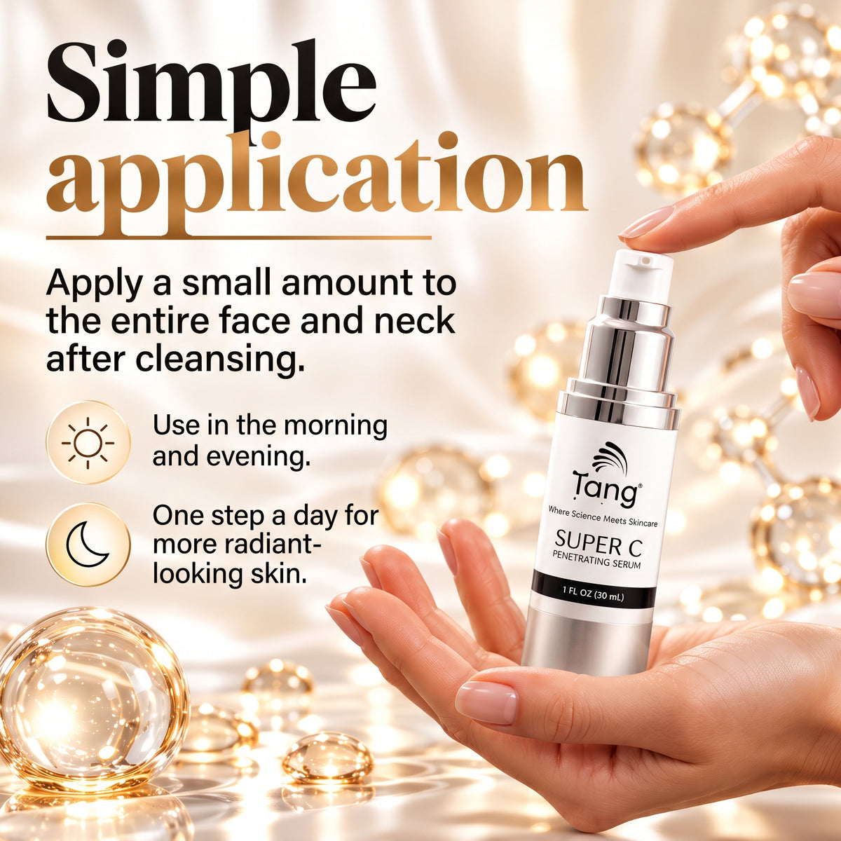 Super C Face Serum with Vitamin C & Hyaluronic Acid – For Radiance, Even Skin Tone & Fine Lines – 30 ml