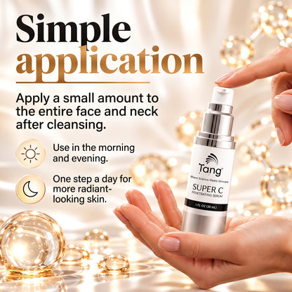 Super C Face Serum with Vitamin C & Hyaluronic Acid – For Radiance, Even Skin Tone & Fine Lines – 30 ml