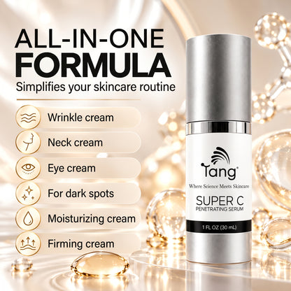 Super C Face Serum with Vitamin C & Hyaluronic Acid – For Radiance, Even Skin Tone & Fine Lines – 30 ml