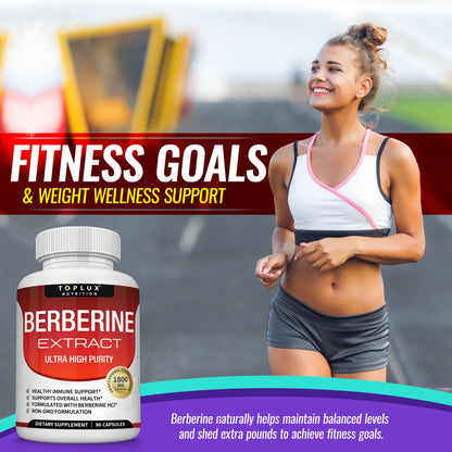 Berberine HCL - 90 Vegetable Capsules