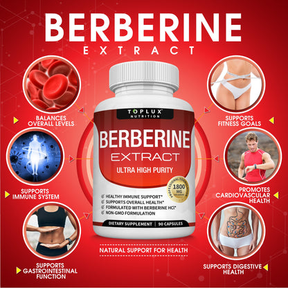 Berberine HCL - 90 Vegetable Capsules
