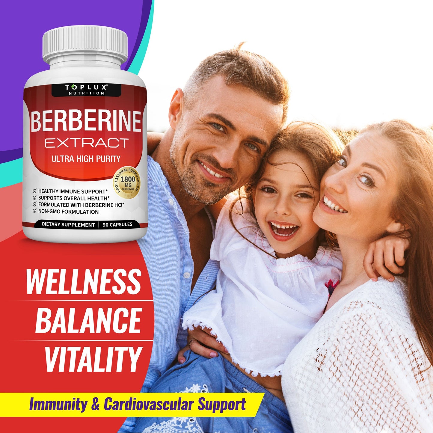 Berberine HCL - 90 Vegetable Capsules