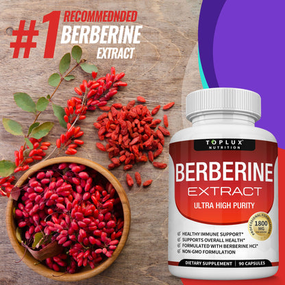 Berberine HCL - 90 Vegetable Capsules
