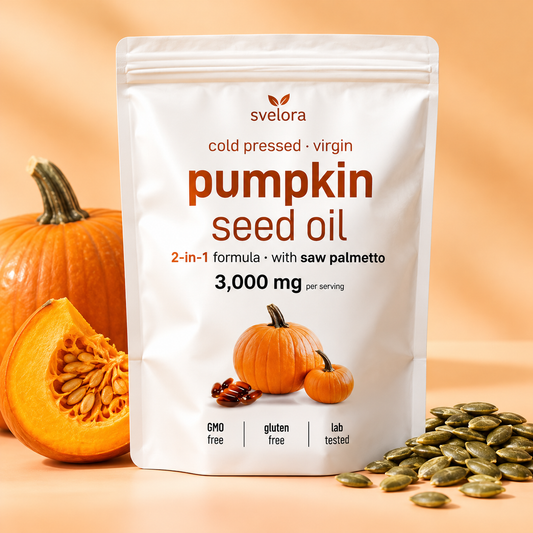 Pumpkin Seed Oil with Saw Palmetto – 3000 mg + 500 mg – 180 Soft Capsules – Cold-Pressed