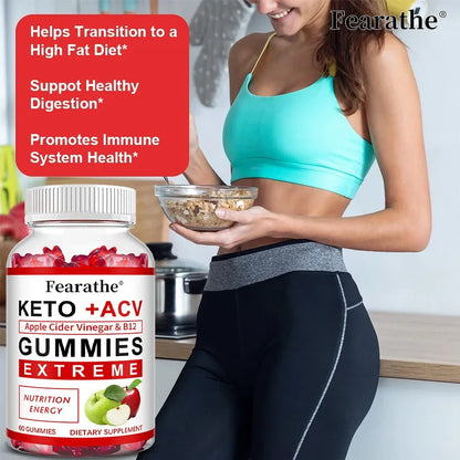 Fearathe Keto Apple Cider Vinegar Gummies – ACV Supplement 60 Gummies