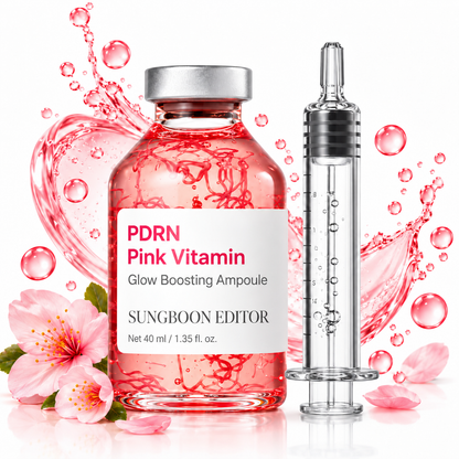 PDRN Pink Vitamin Glow Boosting Ampoule – D-PDRN, Vitamin B12 & Hyaluronic Acid – 40 ml